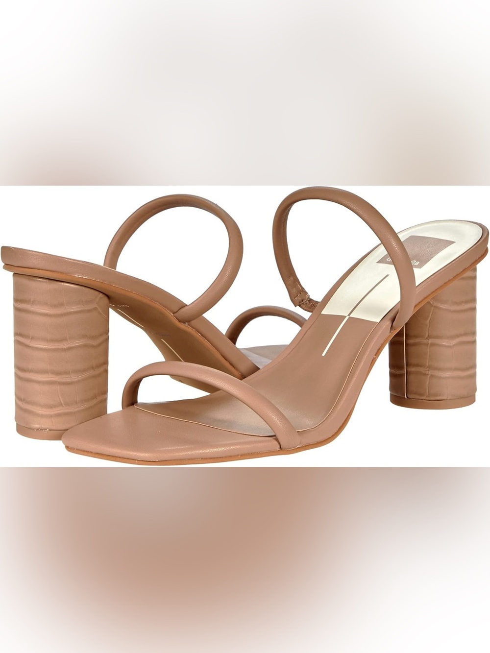 Dolce Vita Nude-Tan Strappy Block Heel Sandals
